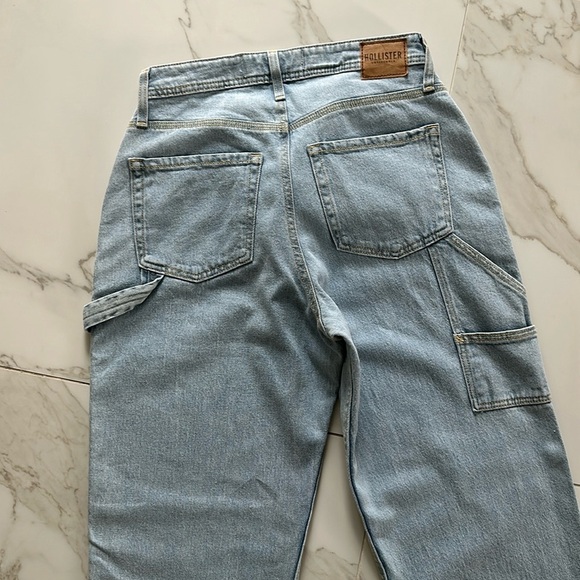HOLLISTER Hight Rise Dad Jeans Light blue denim wash size 29 or 8 NEW NWT - Picture 12 of 12
